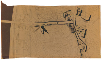 Ferdinand Milučký – Obnova bloku pamiatok v centre Bratislavy. Situácia. M 1:1000 