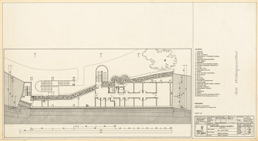 Ferdinand Milučký – Bratislavská ľudová univerzita. Pôdorys suterénu. M 1:100 