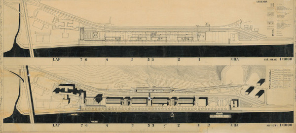 Ferdinand Milučký – Bratislavská ľudová univerzita. Pozdĺžny rez. M 1:100 