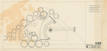 Ferdinand Milučký, Rudolf Masný – Základný kameň pomníka SNP, Bratislava. Základný kameň. Situácia. M 1:100 
