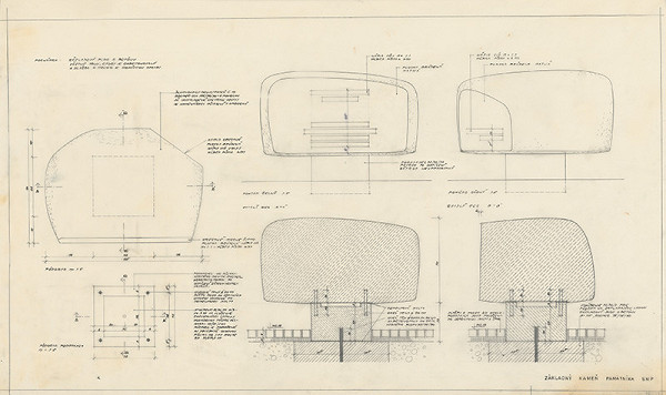 Ferdinand Milučký, Rudolf Masný – Základný kameň pomníka SNP, Bratislava. Detaily 