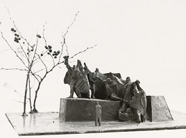 Ferdinand Milučký, Tibor Bártfay, Daniel Zachar – Štúdia pamätníka SNP v Bratislave. Sádrový model súsošia. 