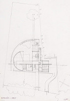 Ferdinand Milučký – Návrh rodinného domu p. Zubáľa, Novosvetská ulica, Bratislava. Pôdorys 3. podlažia. M 1:200 