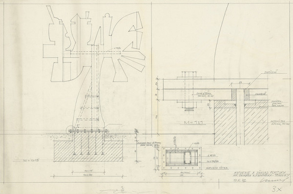 Ferdinand Milučký, Vladimír Kompánek – Sídlisko Trávniky. Bratislava. Architektonicko-skulpturálna kompozícia. Detail plastiky.