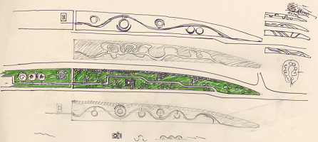 Ferdinand Milučký – Park Karola Šmidkeho. Bratislava. Skica 