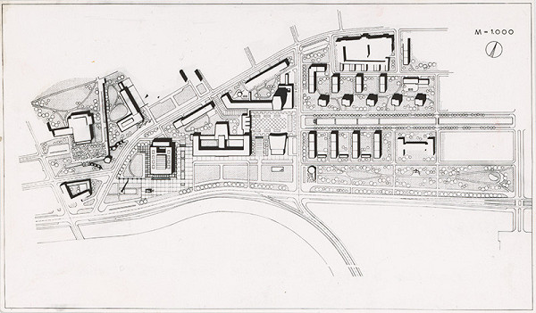 Ján Svetlík – Návrh pamätníka SNP na Bánoši v Banskej Bystrici. Situácia.  