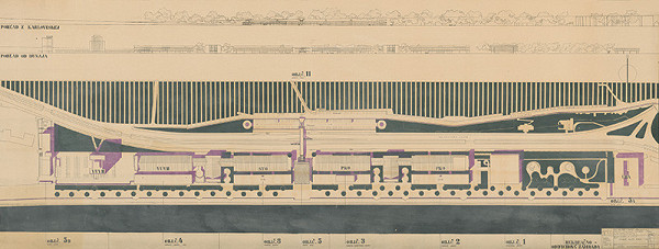 Ferdinand Milučký – Výstavné pavilóny PKO v Bratislave. Architektonicko výtvarná situácia. M 1:500 