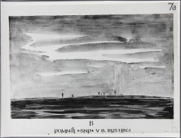 Ladislav Beisetzer, Neznámy autor – Súťaž na pomník SNP na Bánoši v Banskej Bystrici. Perspektívny pohľad z boku 