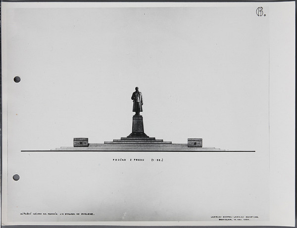 Ladislav Beisetzer, Ladislav Snopek, Neznámy autor – Competition for the Stalin Memorial in Zvolen. Front View