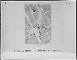 Ladislav Beisetzer, Neznámy autor – Súťaž na Divadlo Jonáša Záborského v Prešove. Situácia (M1:1440). 