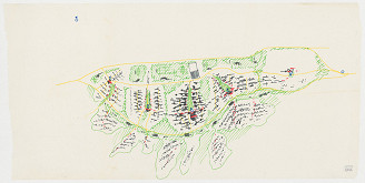 Emanuel Hruška – Predbežné štúdie Záhoria. Urbanistická skica. 