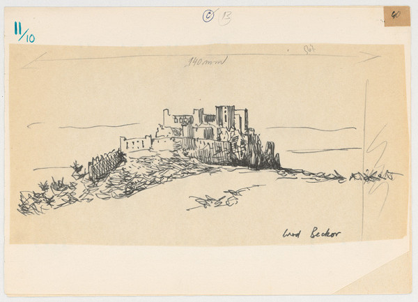 Emanuel Hruška – Rukopis knihy K tvorbe urbanistického prostredia. Hrad Beckov. 