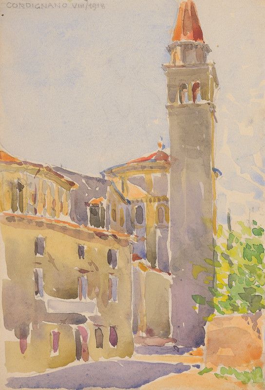 Franz Wimmer – Zo súboru akvarelov z obdobia 1916-1919. Kostolná veža. 