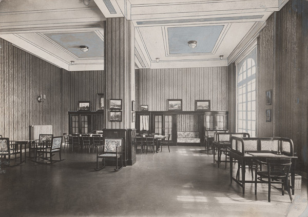 Milan Michal Harminc – Sanatórium Dr. Szontágha v Novom Smokovci. Interiér čitárne 