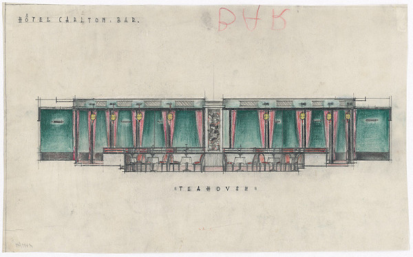 Milan Michal Harminc – Hotel Carlton-Savoy v Bratislave. Tea House. Pohľad. M nezn. 