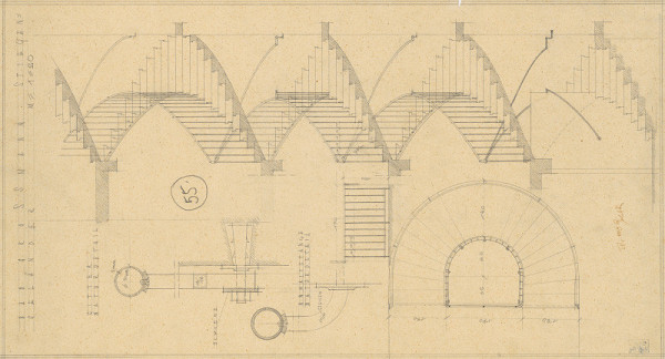 Michal Maximilián Scheer – Dom p. Grossmanna v Žiline. Schodisko. M 1:20. 