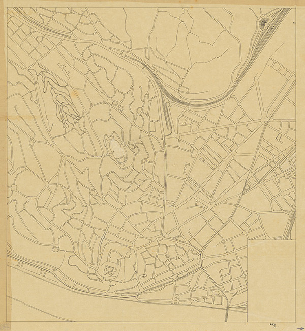 Emil Belluš – Pamätník padlých hrdinov na Slavíne v Bratislave. Situácia. 