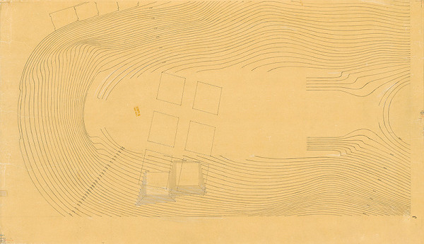 Emil Belluš – Pamätník padlých hrdinov na Slavíne v Bratislave. Výkres vrstevníc. 