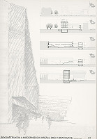 Martin Kusý, Pavol Paňák – Súťaž na rekonštrukciu a modernizáciu areálu Slovenskej národnej galérie v Bratislave. Návrh č. 3. Panel č. 4.  