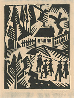 Ľudovít Fulla – A Starving Person in front of the Pub 