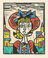 Ľudovít Fulla – Dievča v klobúku 