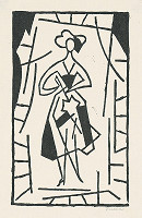 Ľudovít Fulla – Žena s dáždnikom 