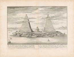 Johann Bernhard Fischer von Erlach, Johann Ulrich Krauss – Pohľad na dve pyramídy pri hrobke egyptského kráľa Moerisa 