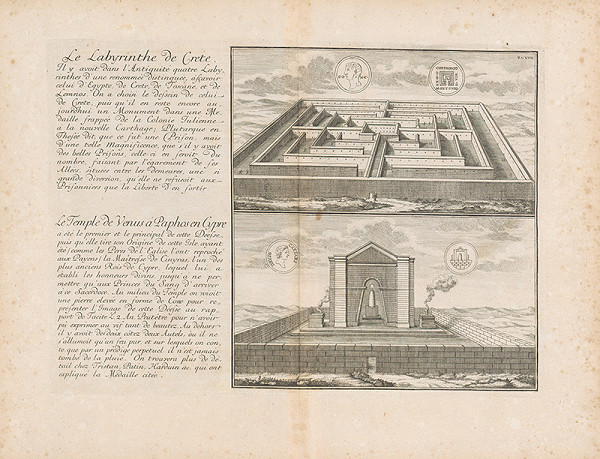 Johann Bernhard Fischer von Erlach, Johann Ulrich Krauss – Pohľad na Labyrint na Kréte a na Venušin chrám na Cypre 
