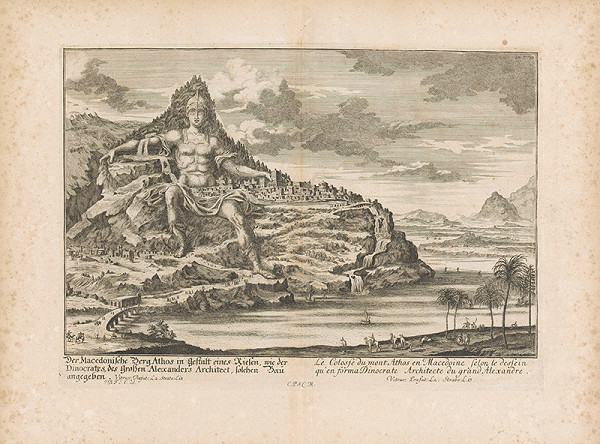 Johann Bernhard Fischer von Erlach, Johann Ulrich Krauss – Pohľad na macedónsku horu Athos v tvare obra