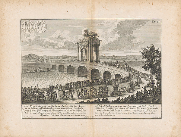 Johann Bernhard Fischer von Erlach, Johann Adam Delsenbach – Pohľad na Augustov most