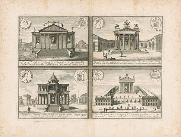 Johann Bernhard Fischer von Erlach, Johann Adam Delsenbach – Zobrazenie štyroch antických chrámov