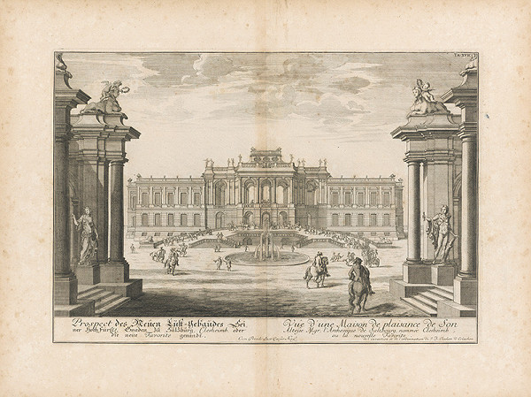 Johann Bernhard Fischer von Erlach – Pohľad na Lusthaus pri Salzburgu 