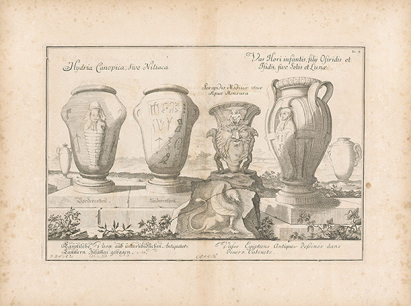 Johann Bernhard Fischer von Erlach – Pohľad na štyri egyptské vázy 