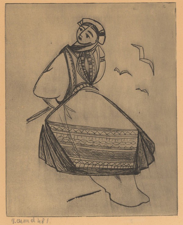 Viliam Chmel – A Girl in a Folk Costume