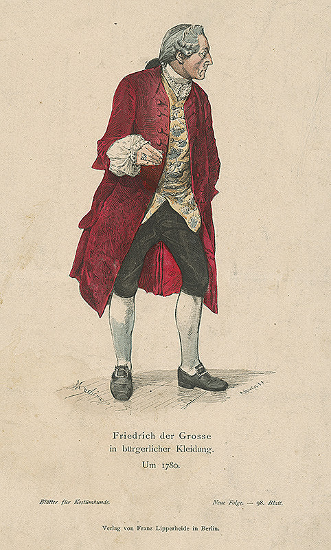 Franz Skarbina – Fridrich Veľký v meštianskom oblečení