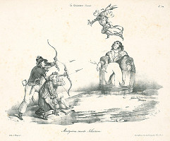 Francúzsky karikaturista z 30. rokov 19. storočia – Umučenie Svätého Sabastiana 