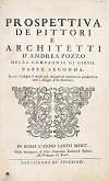 Andrea Pozzo, Giacomo Böemo Komarek – Titulný list albumu Perspettiva di Pittori e Architetti 