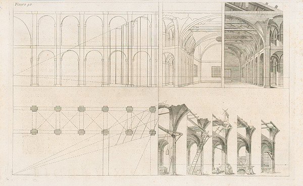Andrea Pozzo, Giacomo Böemo Komarek – Fig.40. - Divadlo,znázorňujúce zbrojnicu 