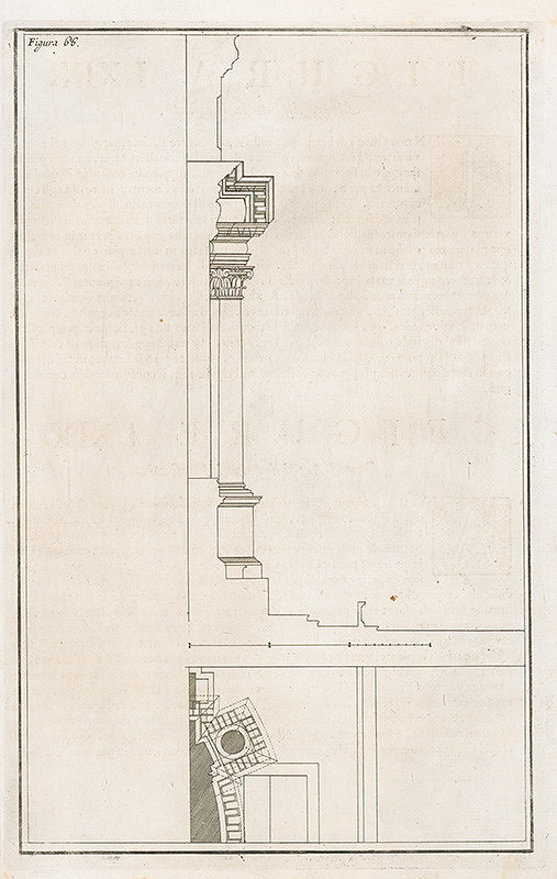 Andrea Pozzo, Giacomo Böemo Komarek – Fig.68. - Projekt a výška maľovaného oltára v kostole budovy Collegio Romain
