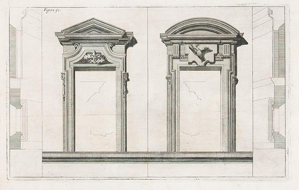 Andrea Pozzo, Giacomo Böemo Komarek – Fig.97. - Portály a okná 