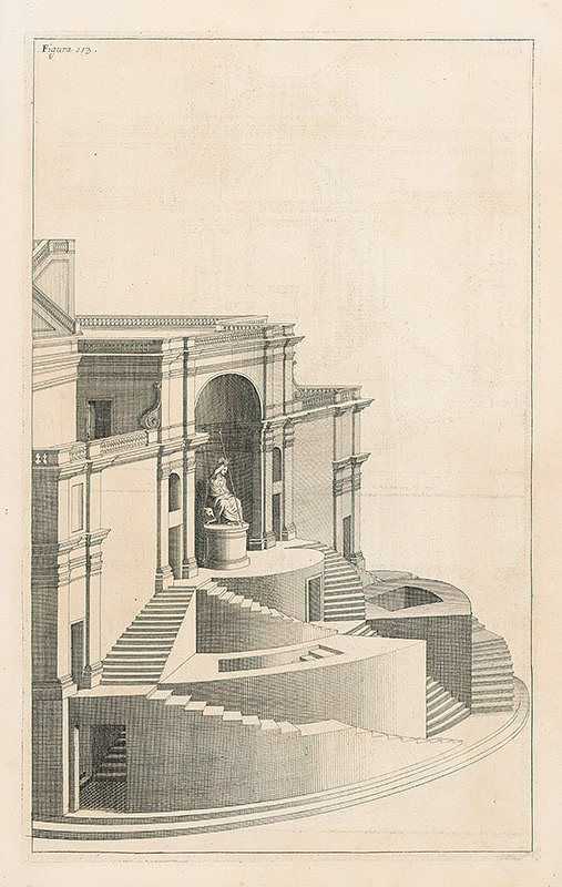 Andrea Pozzo, Giacomo Böemo Komarek – Fig.113. - Perspektíva tých istých schodov 