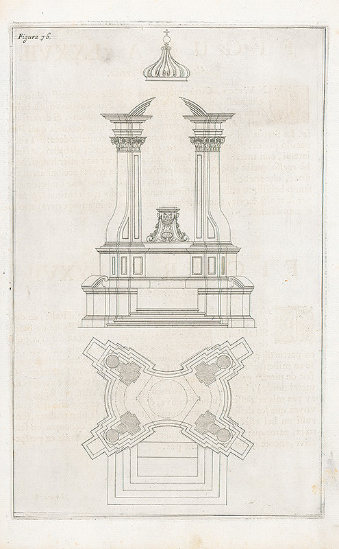 Andrea Pozzo, Giacomo Böemo Komarek – Fig.76.- Plán a výška oltára