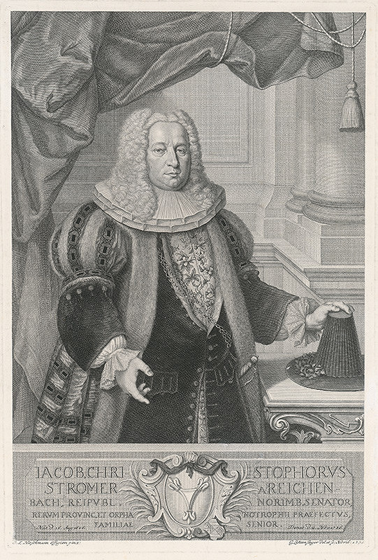 Georg Lichtensteger, Johann Leonhard Hirschmann – Podobizeň Jacoba Christophora Stromera