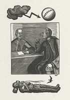 Vladimir Andrejevič Favorskij – 11. Ilustrácia - Rozhovor Lomonosova s Richmannom 