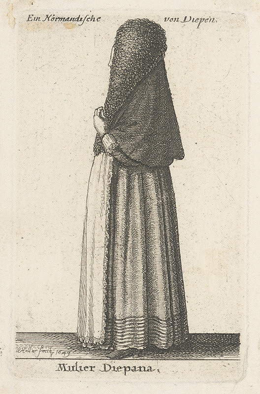 Václav Hollar – Normandská žena z Diepenu