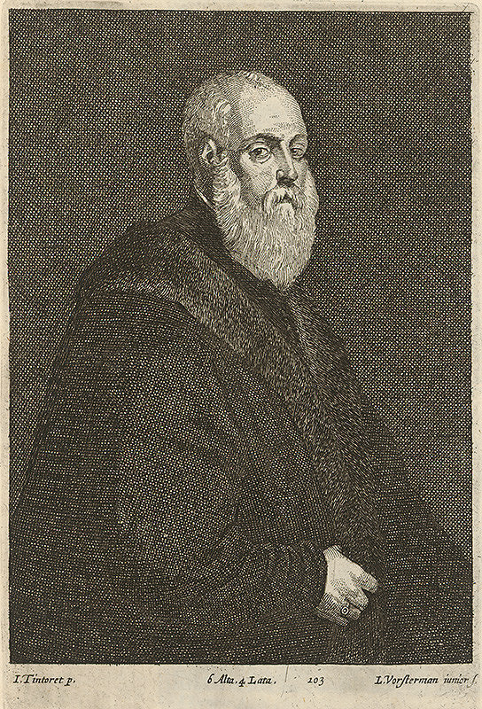 Lucas Vorsterman ml., David Teniers ml., Jacopo Tintoretto – Portrét muža