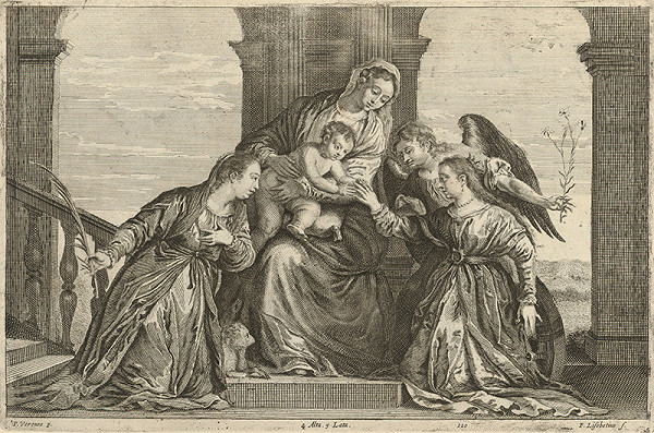 Paolo Veronese, Peter Lisebetius, David Teniers ml. – Madona so svätou Katarínou a Anežkou