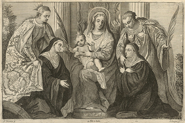 Paolo Veronese, Jan van Troyen, David Teniers ml. – Madona so svätou Katarínou, inou sväticou a dvomi reholníčkami - donátorkami