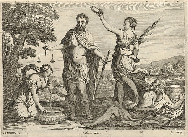Quirin Boel, Andrea Schiavone, David Teniers ml. – Scéna z mytologického cyklu IV.