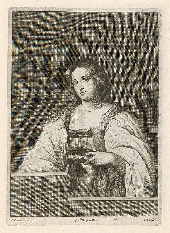 Jacopo, il vecchio Palma, Jan van Troyen, David Teniers ml. – Portrét dievčaťa s kvetom vo vlasoch